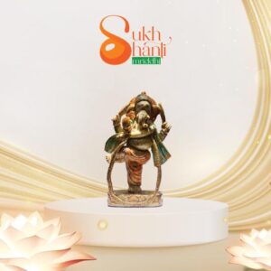 Green Aventurine Decorated Dancing Ganesha